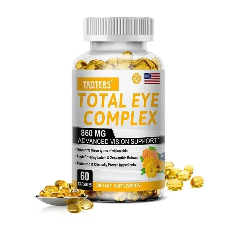 Cápsulas para os olhos de luteína 860 mg - Contém extrato de mirtilo de zeaxantina e vitaminas para os olhos com suplemento de vitamina A para promover uma visão saudável — image 9