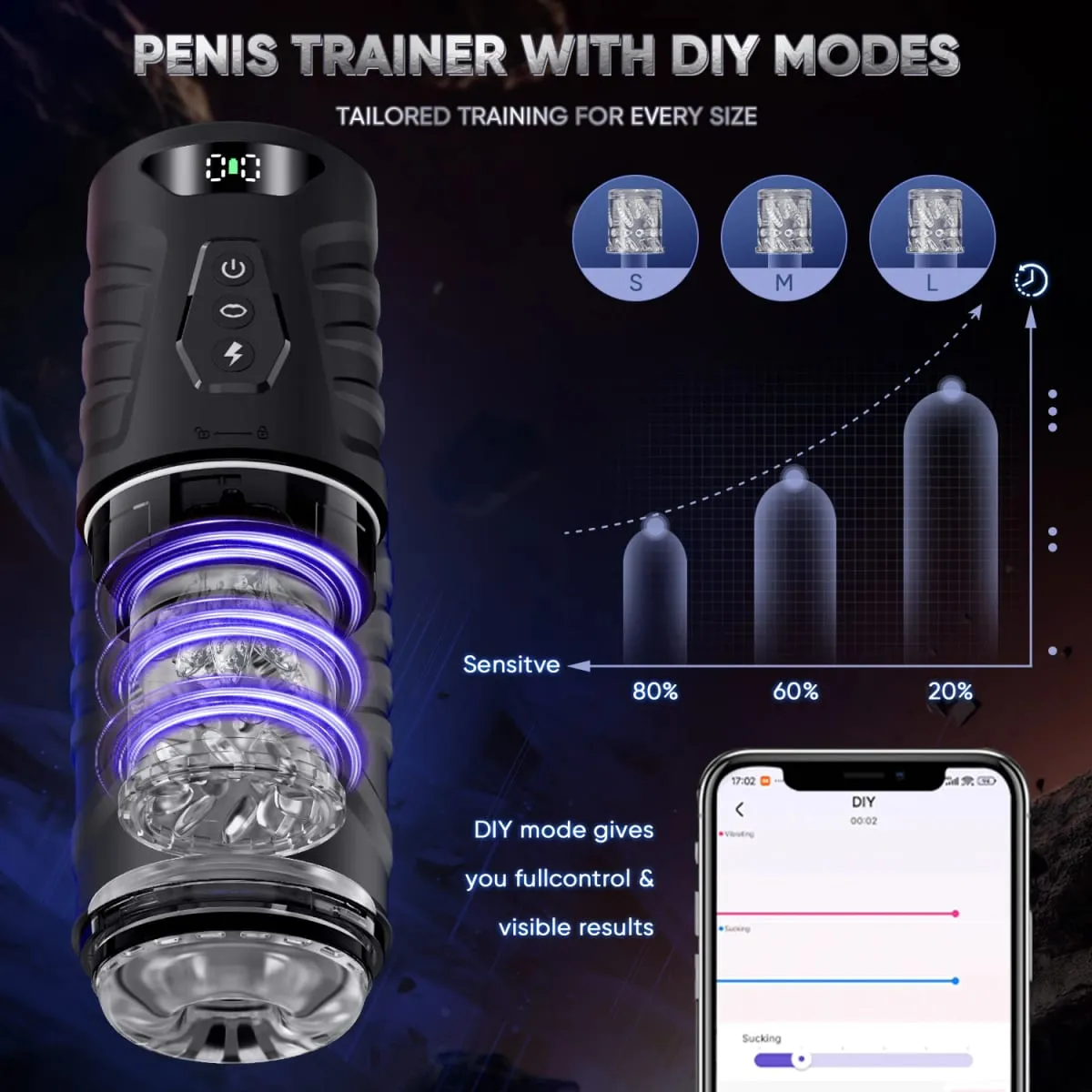 Automatic Sucking Male Masturbator Cup AI Sync Adult Sex Toys for Men 7 Thrusting Rotation Modes Blowjob Pocket Pussy Penis Pump — image 2