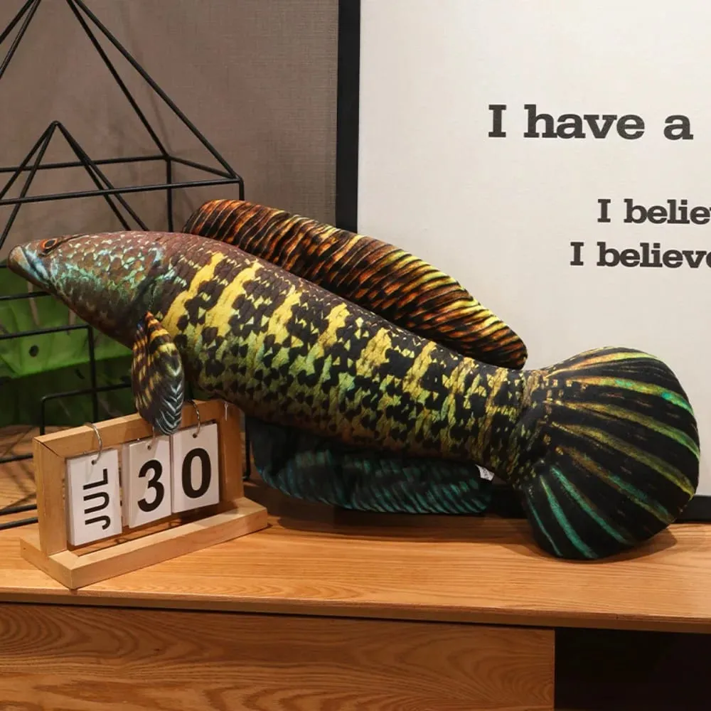 Perch Simulation Fish Plush Pillow Grouper Stuffed Cartoon Fish Plush Toy Lovely PP Cotton Fish Anime Pillow Dolls — image 10