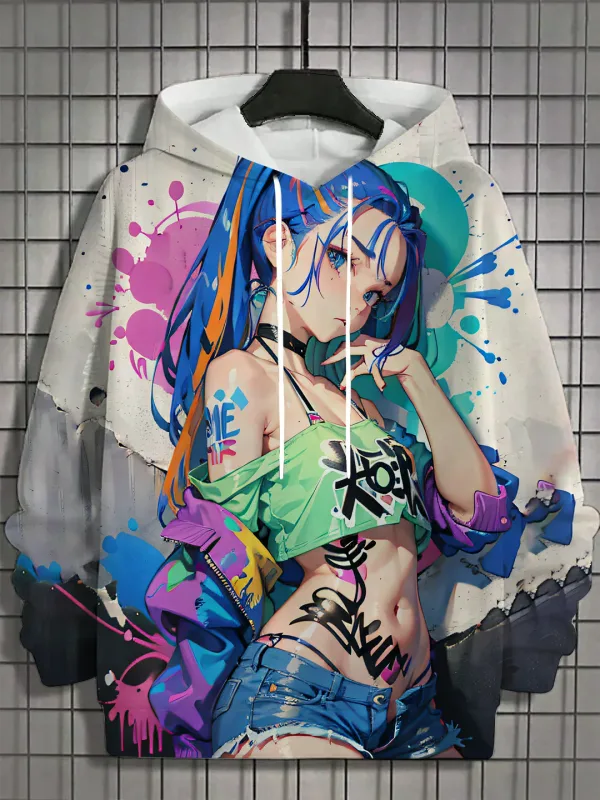 2024 novo anime feminino moda masculina impresso hoodies outono e inverno designer hoodies camisolas casuais — image 8