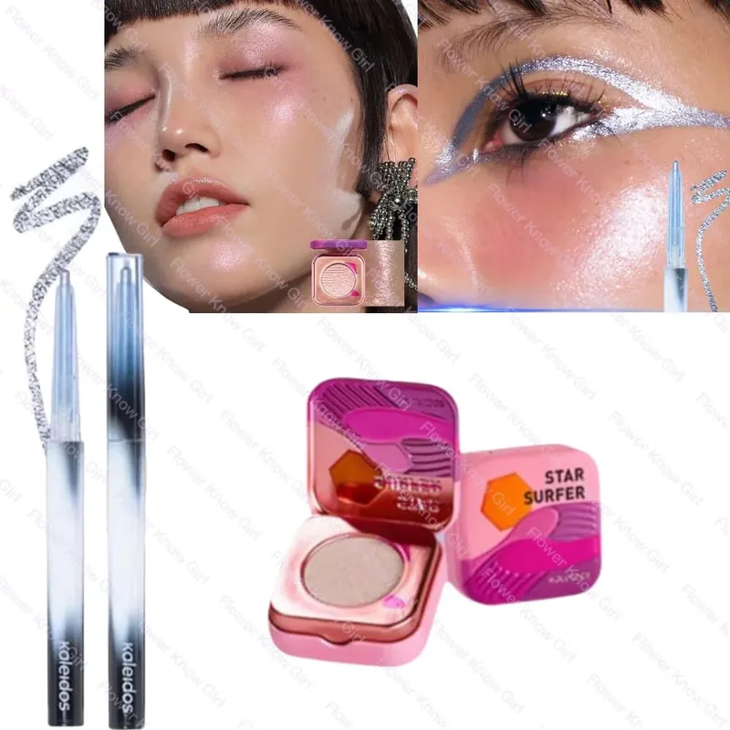 Kaleidos Chameleon Face Eye Makeup Set Gel Eyeliner Pensil Chameleon Eyeshadow Highlighter Chrome Glitter Diamond Powder — image 12