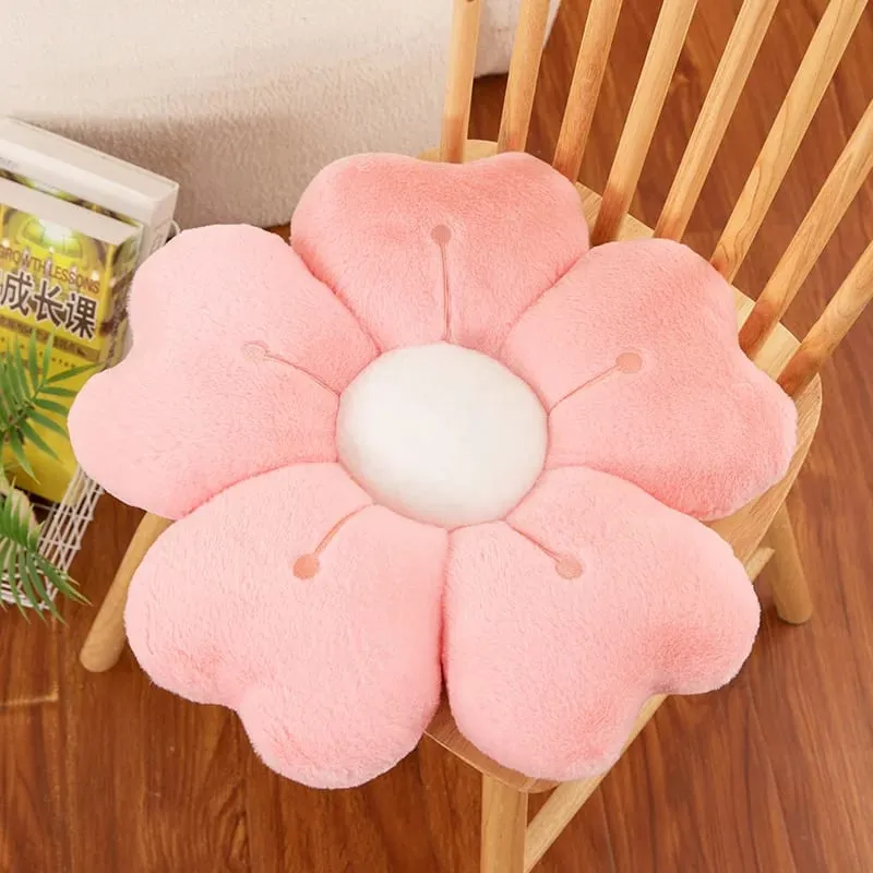 Plush Pillow Comfortable Daisy Flower Shaped - Cute Decorative Pad for Bed and Sofa Soft Polyester Fabric — image 9