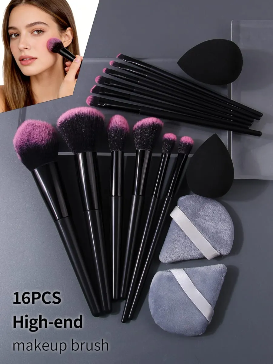 16PCS Professional Makeup Brush Set - Soft Fluffy Cosmetic Brushes for Foundation Powder Eyeshadow & Blending Beauty Tools — image 3