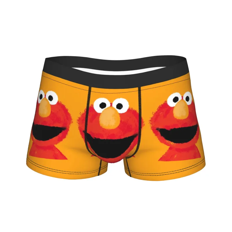 S-Sesames Streets Tango Elmo & Grover Cueca masculina Shorts Cuecas Boxershorts engraçados Qualidade Aduaneira Calcinhas Oversize — image 17
