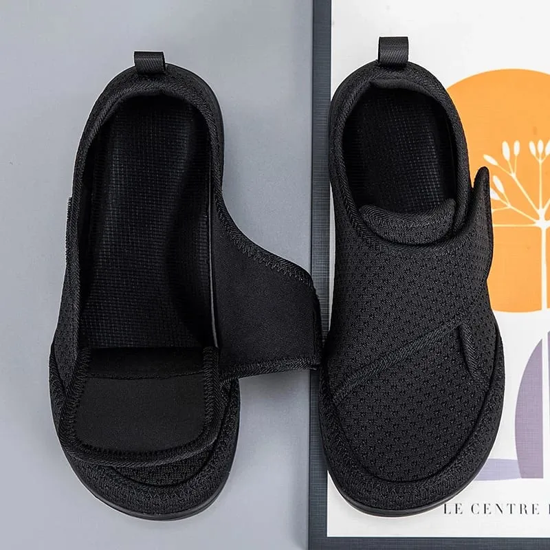 Open Shoes for Elderly Adjustable Diabetic Shoes Swollen Foot Fat Wide Hallux Valgus Bunion Orthopedics Thumb Eversion Men Women