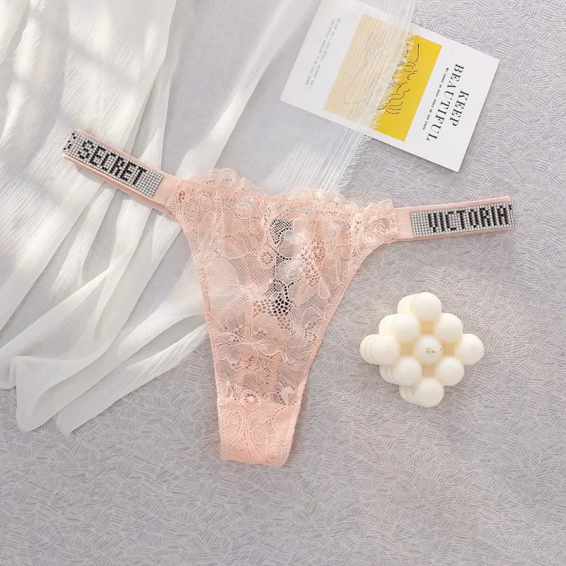 VS Sexy Panties Lingerie Victoria Secret Seamless Lace Thongs For Women Comfortable Breathable High Waist Underwear — image 3