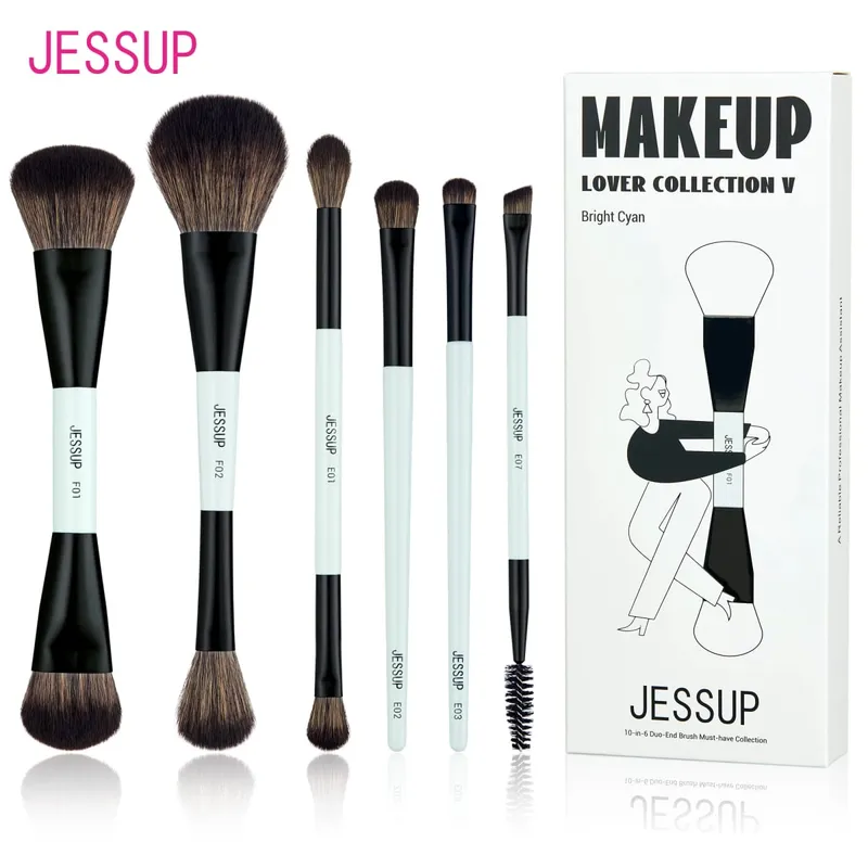Jessup Makeup Brushes Set 4/6/7/10/14/15pcs Foundation MakeUp Brush Face Eyeshadow Blending Highlighting Concealer Luxury Purple