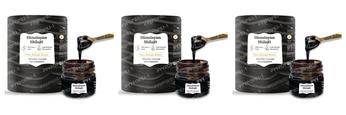 Résine Shilajit de l'Himalaya Acide fulvique naturel biologique certifié ISO 1,06 OZ 75 portions 85+ oligo-éléments pour hommes et femmes
