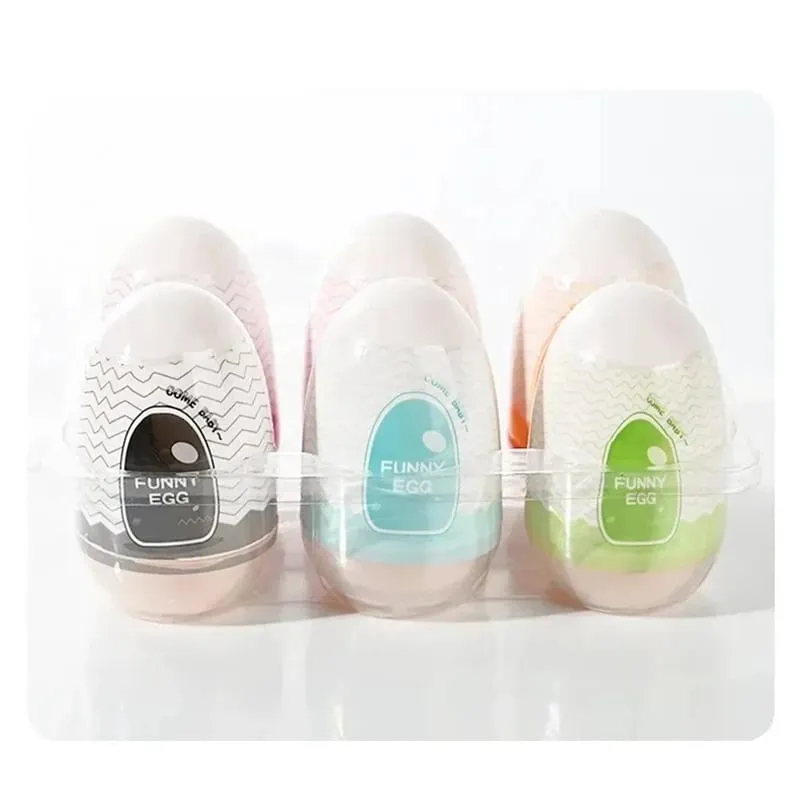 Egg Portable Stimulator Penis Massager Soft Rubber Adult Sex Toys para sa Mga Lalaki Makatotohanang Vagina Pocket Pussy Mini Cups Masturbator — image 4