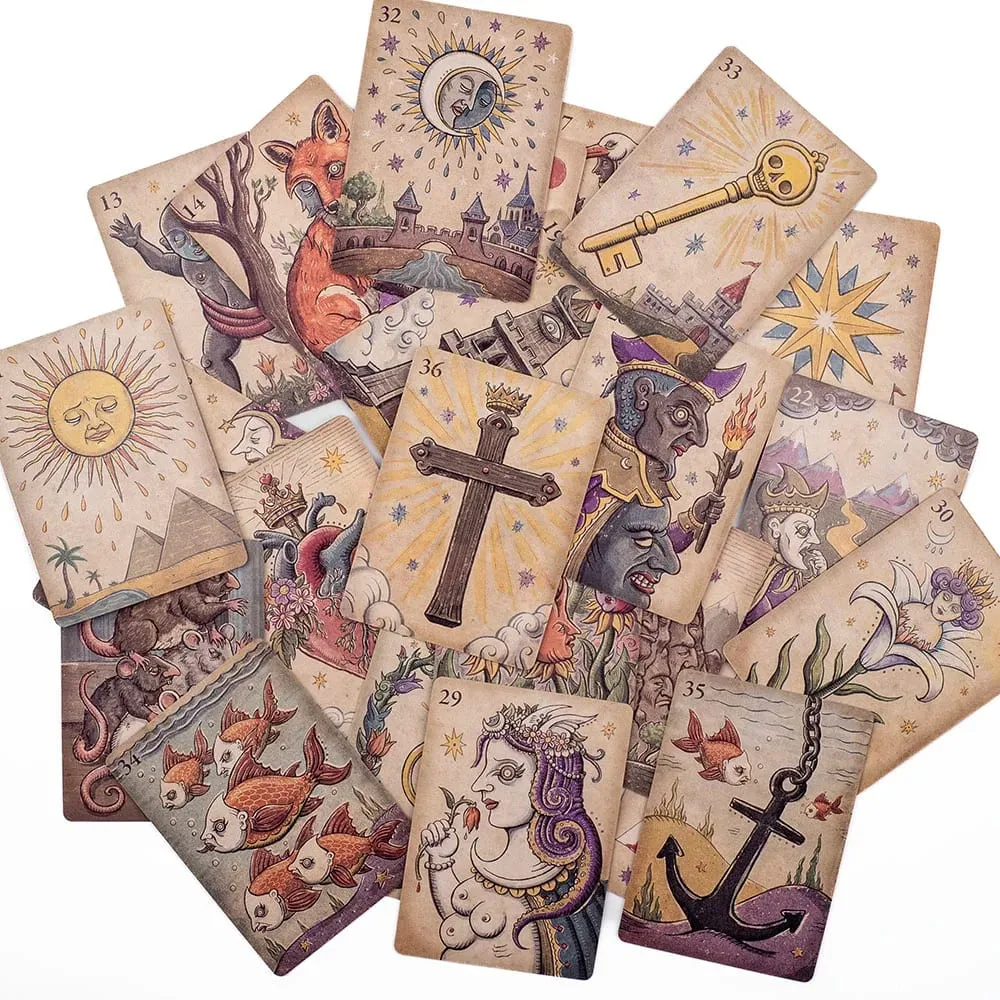 36Pcs Lenormand Della Luna Dek Tarot Kad Meja Permainan Kumpulan Untuk Parti Prapengiktirafan & Divinatio Set Oracle 7.3*10.2sm — image 6