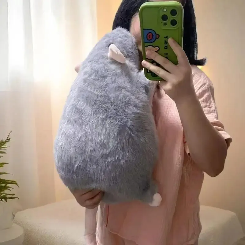 35/50/90cm Cartoon Flower Branch Rat Soft Oversized Animal Figure Cute Simulation Big Mouse Plush Toy Pillow Birthday Gift