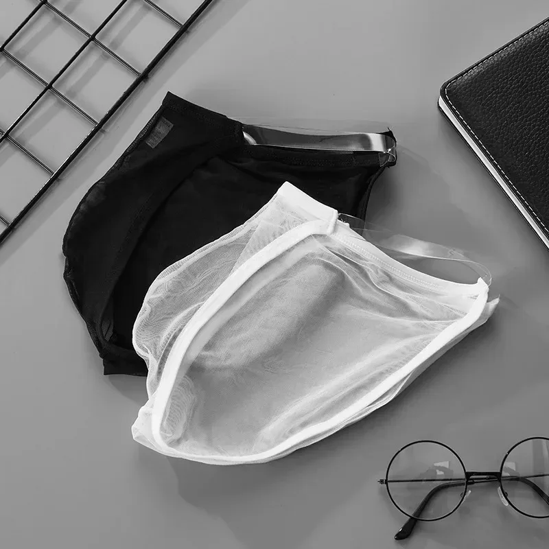 남성 속옷 섹시한 풀 메쉬 투명한 팬티 얇은 얼음 실크 통기성 낮은 허리 섹시한 남성 속옷 — image 5