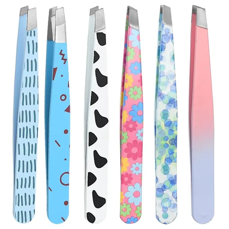 1/6pcs Eyebrow Tweezers Professional Stainless Steel Tweezers for Eyebrows Men and Women Beauty Clips Facial Hair Removal Tools