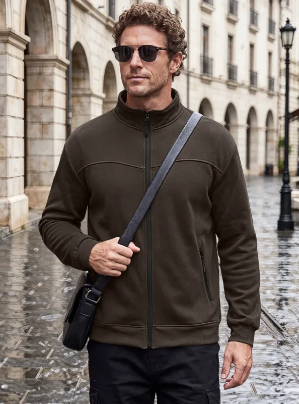 Four Seasons men's full-zip soft-shell jacket with stand-up collar, side pockets, long sleeves and relaxed casual style — image 25