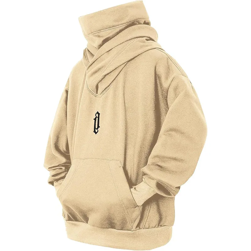 Embroidery Turtleneck Sweatshirt Oversized Y2K Lalaki Babae Hoody Japanese Ninja Hoodies Autumn Hip Hop Fleece Pocket Streetwear — image 3