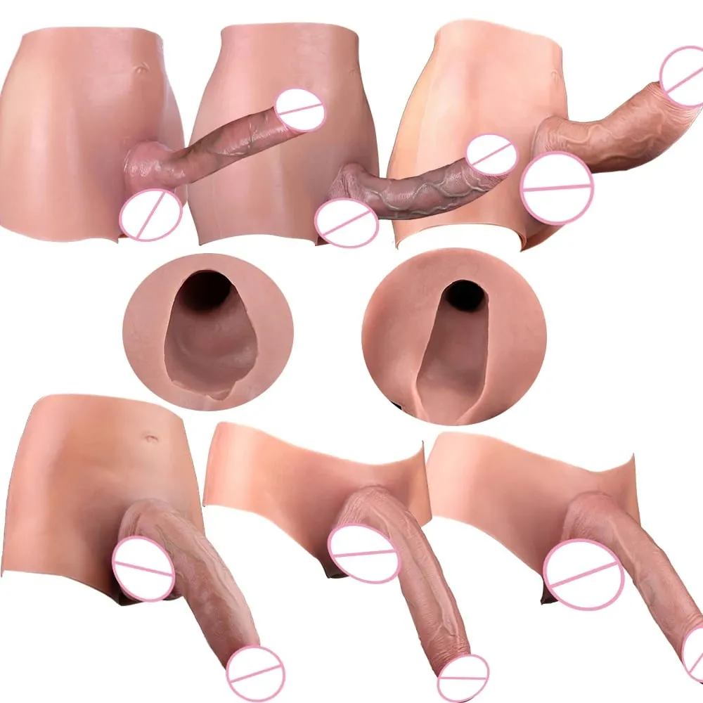 Strap-On Lifelike Penis Cover насадка на член Large Hollow DildoPants Intim vuxen sexleksak för par Sex — image 1