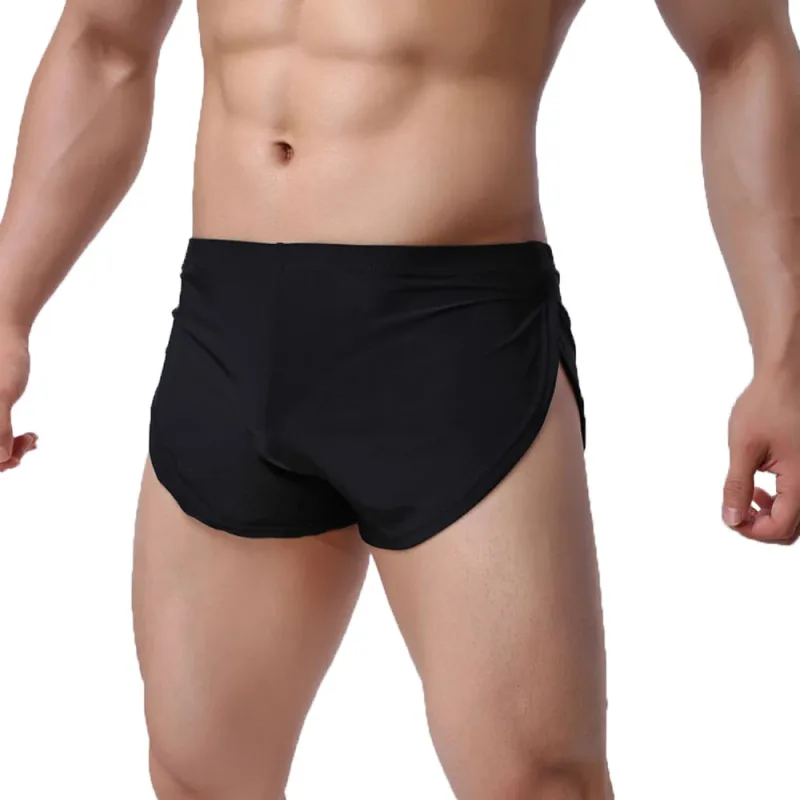Männliche Höschen Unterwäsche Boxer Atmungsaktive Männer Boxer Pyjamas Side Split Unterhose Cueca Homem Shorts Nachtwäsche