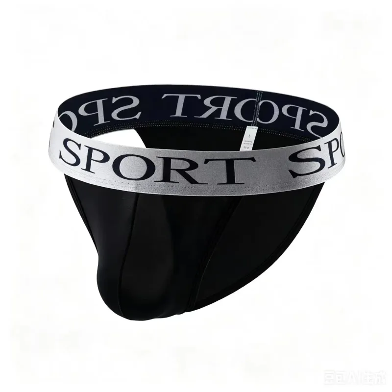 Men's ice briefs briefs Men's sensible pouch sports wicking sweat breathable mid-waist shorts 3256812605104336