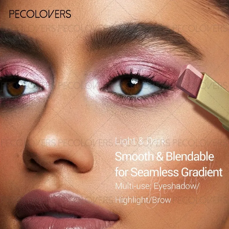 1PC Two-color Eyeshadow Stick Eye Highlighter Lazy Eyeshadow One Touch To Set High Color Development Eye Cosmetics — image 4