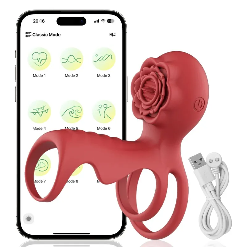 Anel peniano com controle remoto, brinquedo sexual para homens, tempo de atraso, massageador de próstata, rotação 360 °, torção, anéis penianos vibratórios, 18 + — image 13
