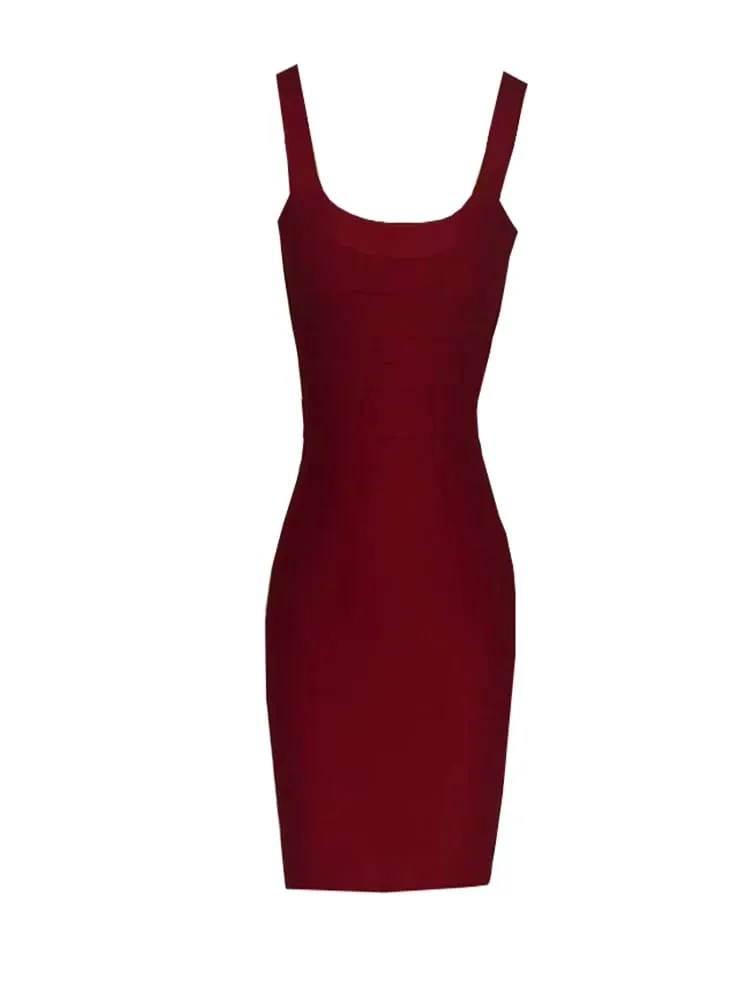 Summer Mini Bandage Dress for Women Bodycon Elegant Sexy Party & Evening Wear High-Street Shopping Birthday Nightclub — image 2