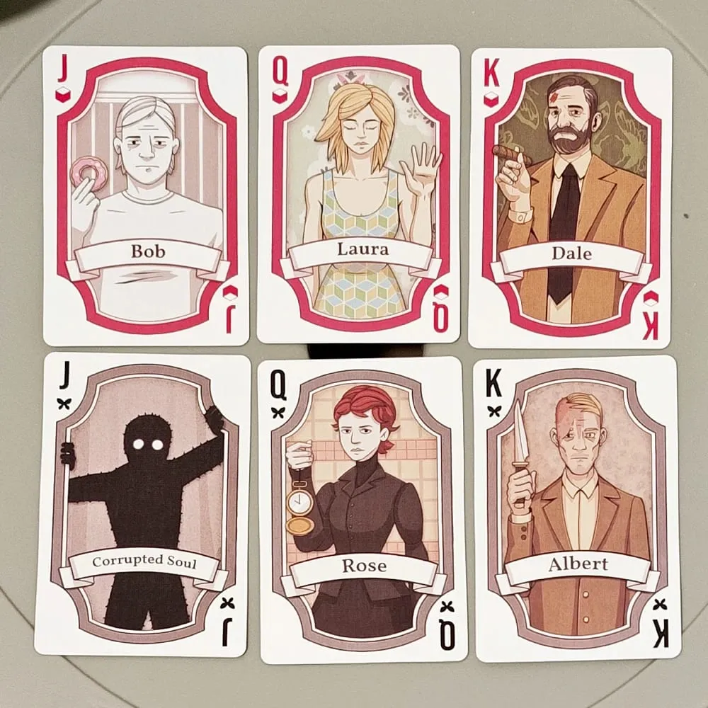 أوراق لعب Rusty Lake - 54 قطعة من بطاقات البوكر تتميز بشخصيات Mr. Crow Mr. Owl وCube Escape مقاس 9*6 سم على بطاقات منقوشة — image 5