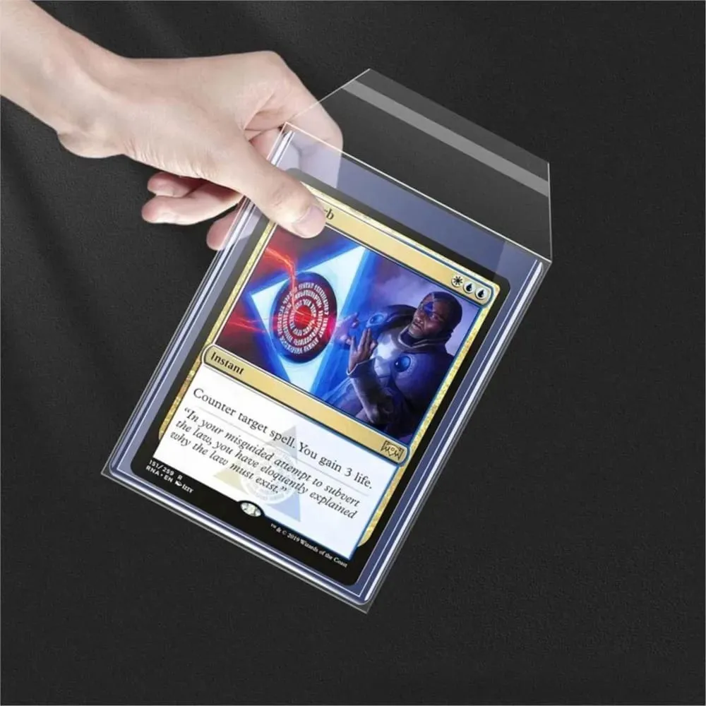 100PCS Clear Protective Sleeves Fit For 35PT-100PT Hard Plastic Card Holder For Pokemon TCG Game Trading Sports Cards Protector — image 3