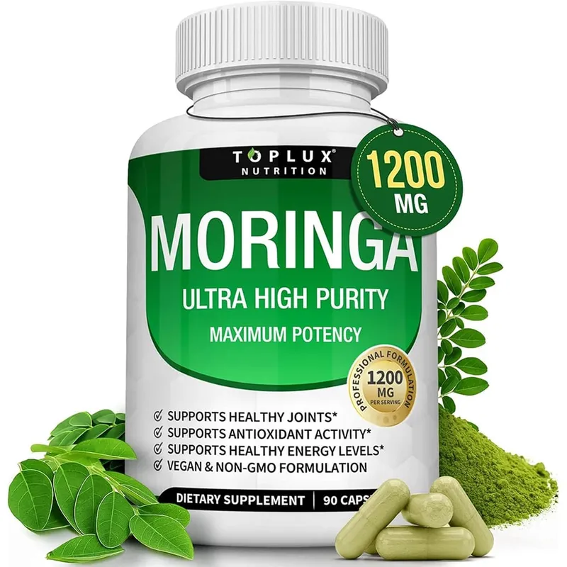 Premium-Magnesiumkomplex-Ergänzung 1000 mg Magnesiumglycinat 525 mg Blutzuckerkomplex 940 mg Moringa-Kapseln 1200 mg GVO-frei
