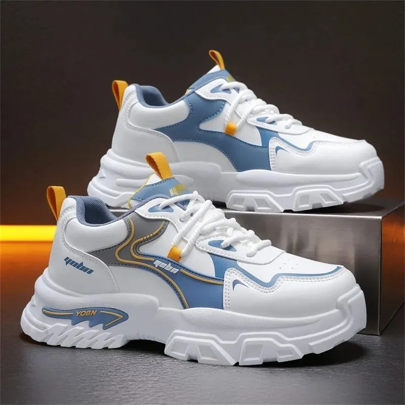 Chunky sneakers four season breathable lightwight outdoor casual walking shoes fashion soft sole sports running shoes board shoe — image 2
