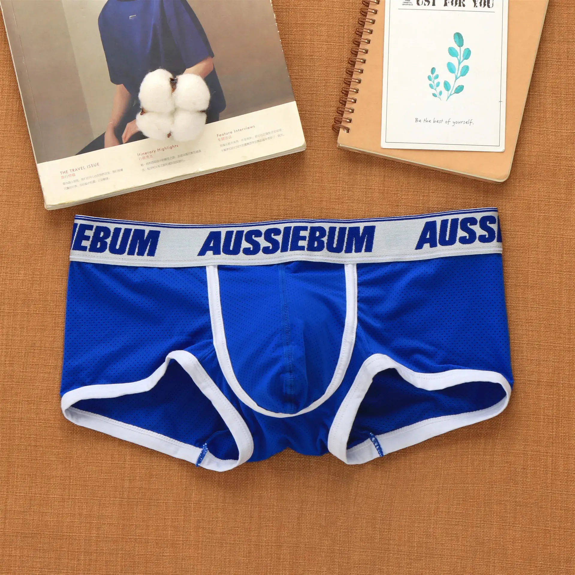 Men's mesh panties low waist fashion breathable mesh nest letter youth boxers — image 8