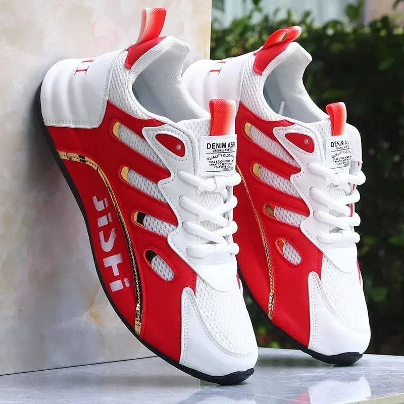 Novedad de verano, zapatos transpirables para hombre, Zapatillas ligeras antiolor para correr para hombre, zapatos vulcanizados con cordones, Zapatillas versátiles 39-47 — image 4