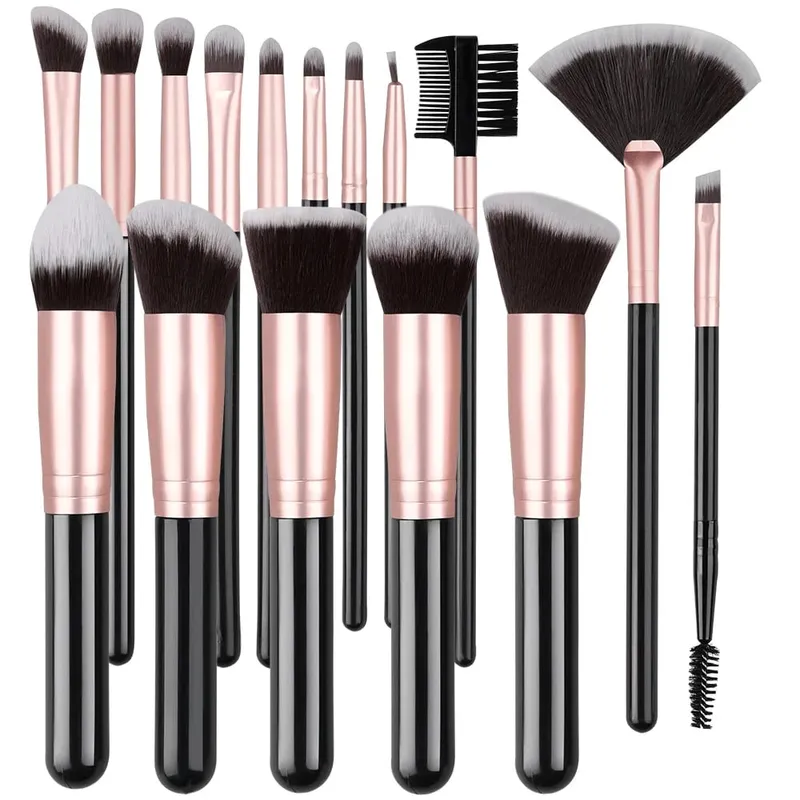 16Pcs Professional Makeup Brush Set Eye Shadow Contouring Foundation Highlight Setting Powder Blending Makeup Sponge Powder Puff — image 14