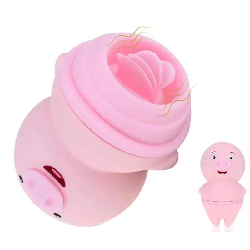 Female Tongue Licking Clitoris Sucking Vibrators Piggy G Spot Vagina Massager Vacuum Stimulator Sex Toys for Women Adults Goods — image 1