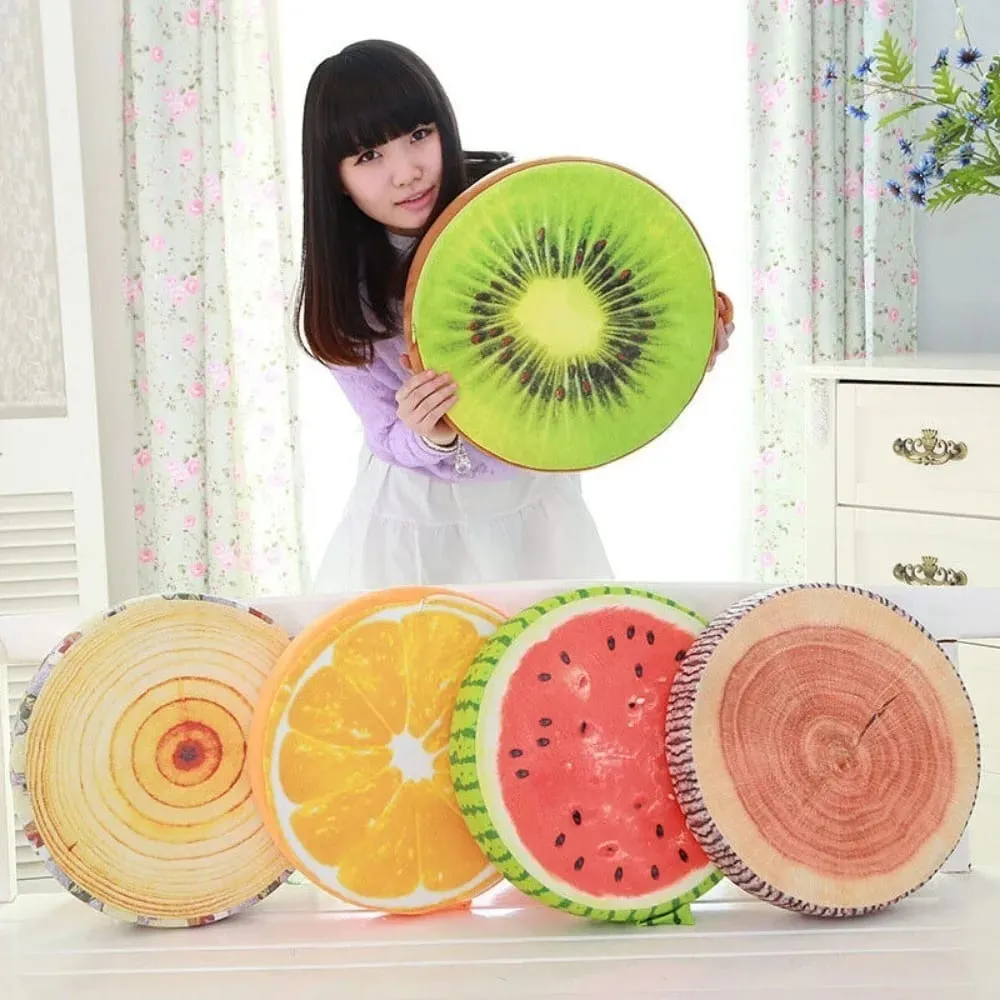 Soft Comfortable Funny Sofa Pillow Garden Dining Outdoor Seat Pads Round Pillow Fruit Seat Pads Chair Cushions — image 2