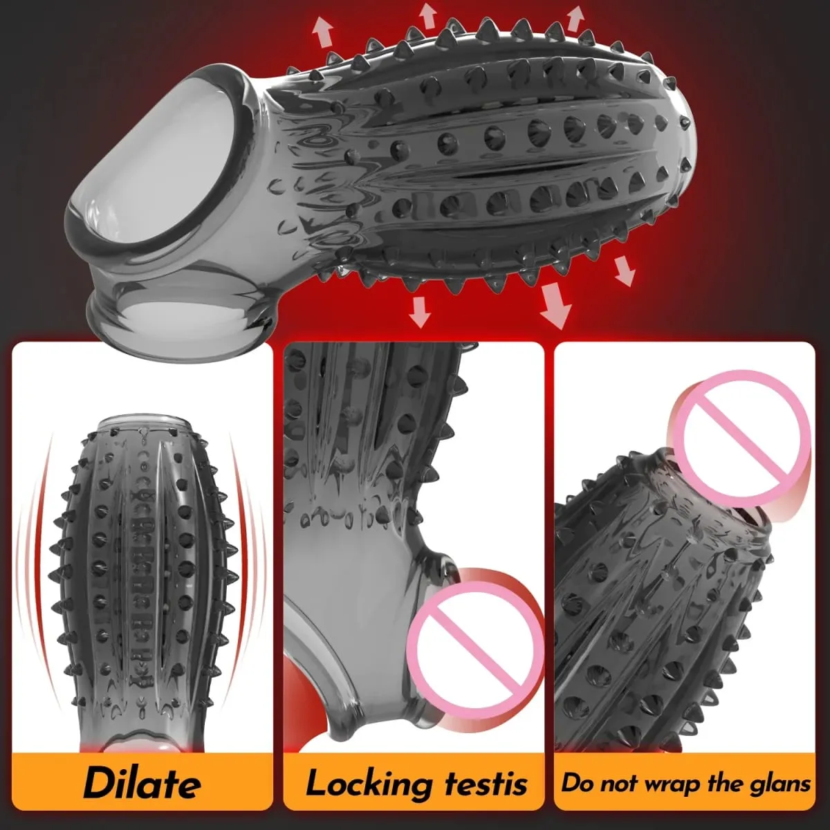 G-spot stimulate Penis Enlargement Sex Toys For Men Cock Ring Stretcher Extender Sleeve Reusable Condoms Goods Adults Products — image 6