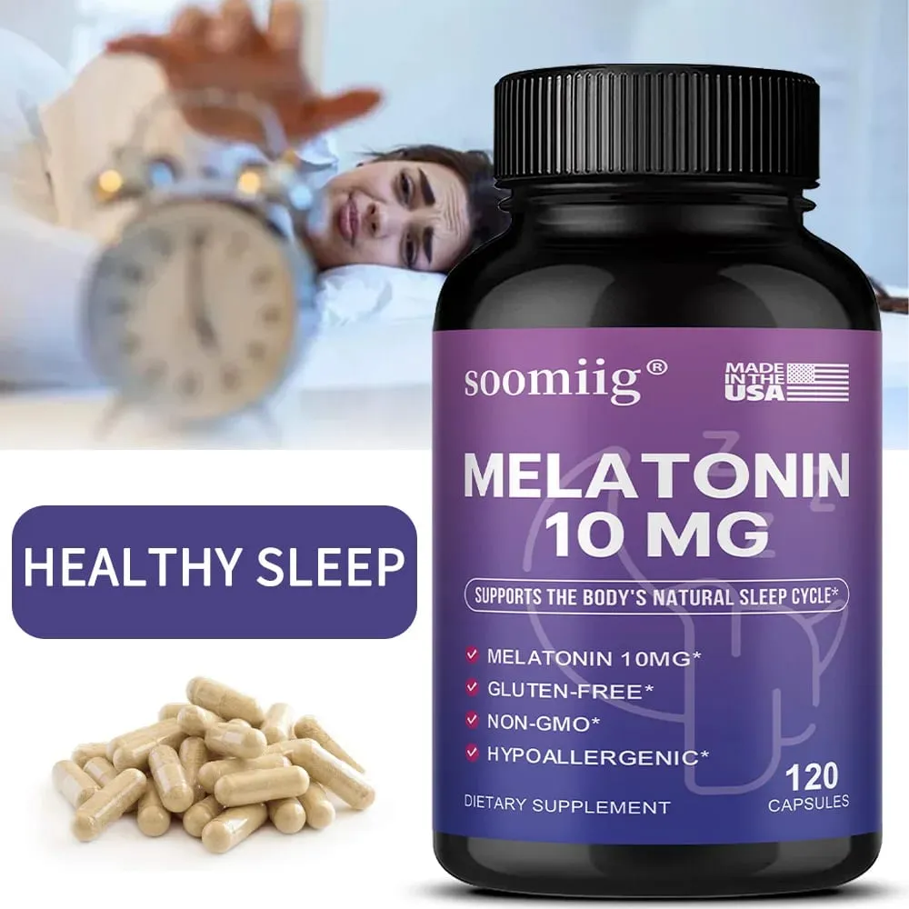 Melatonin 10mg Gummies & Capsules 30/60/120pcs - Fall Asleep Naturally Fight Insomnia Support Immunity & Improve Rest Quality — image 1
