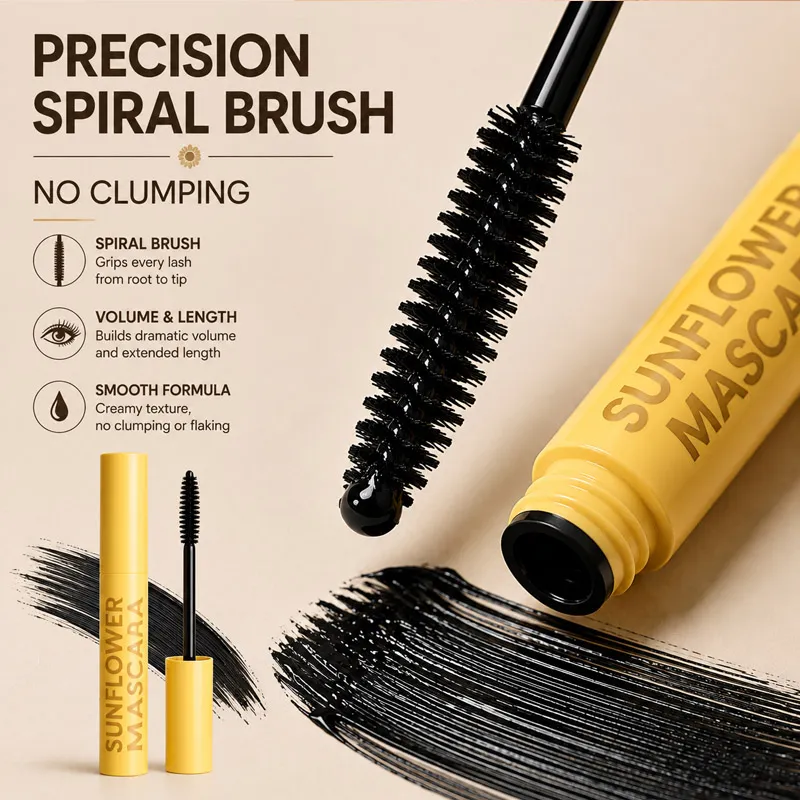 Mascara Lengthening Thick Curling Waterproof Long Lasting Eye Makeup Tool — image 3