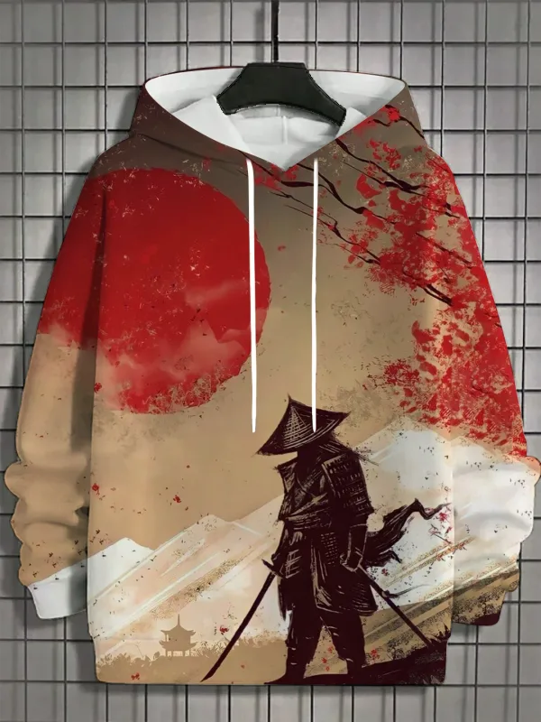 2024 taglagas bagong panlalaking 3D Japanese Samurai print hoodie panlalaki at pambabaeng kaswal na fashion panlalaki hoodie street na pang-itaas na panlalaki — image 11