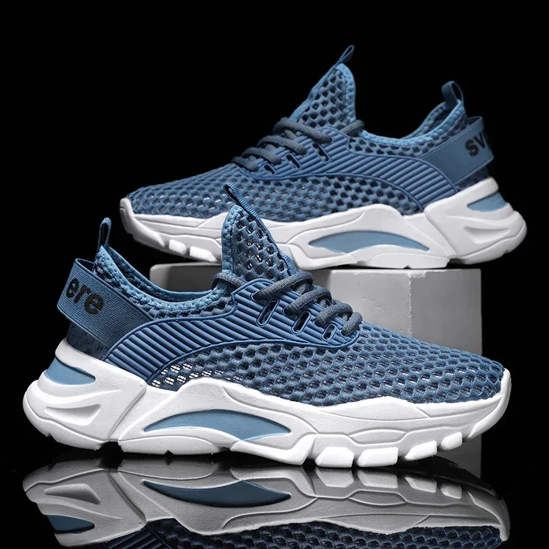 Summer Men Casual Shoes Breathable Mesh Mens Walking Shoes Lightweight Running Sneakers Soft Couple Jogging Tennis Sport Shoes — image 4
