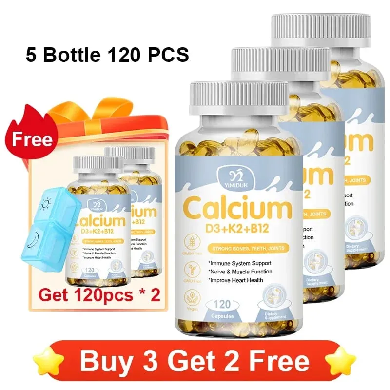 Premium Calcium D3 K2 B12 Capsules Supports Bones & Teeth Calcium Absorption Nerve Health Muscle Function & Vitality — image 13