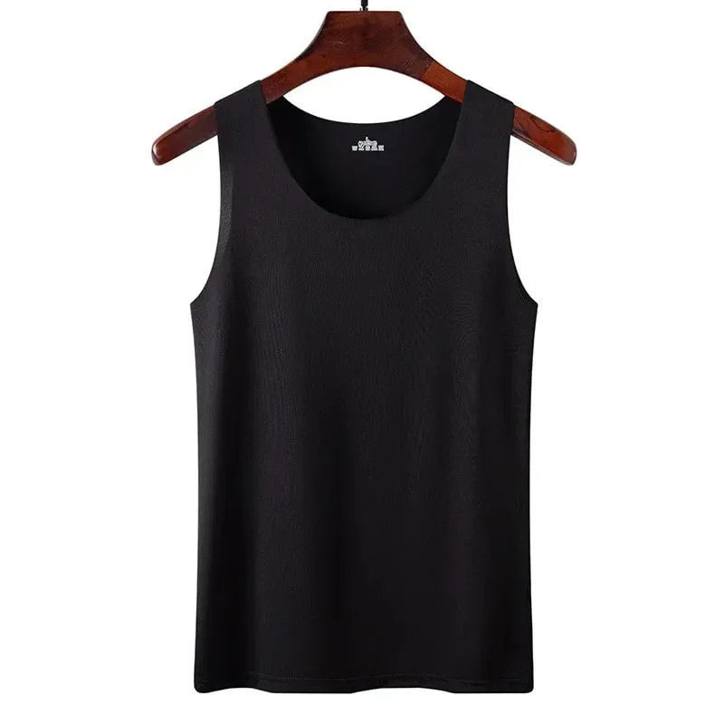 Summer Women Tank Tops Ice Silk Seamless Vest Female Thin Breathable Sleeveless Shirts Slim Camisoles Undershirts Black M-4XL