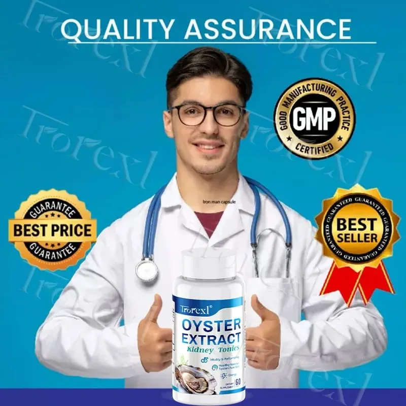 Oyster Extract - Supplement for Men Boosts Performance Supports Vitality Enhancing Extra Strength 60 Tablets — image 6