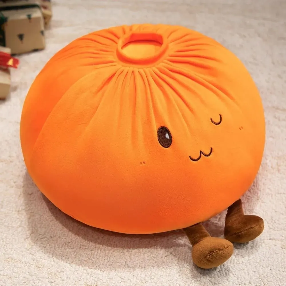 Super Soft Plush Material Steamed Bun Plush Pillow Fluffy Comfortable PP Cotton Filled Food Shaped Hug Pillow Stress Relief