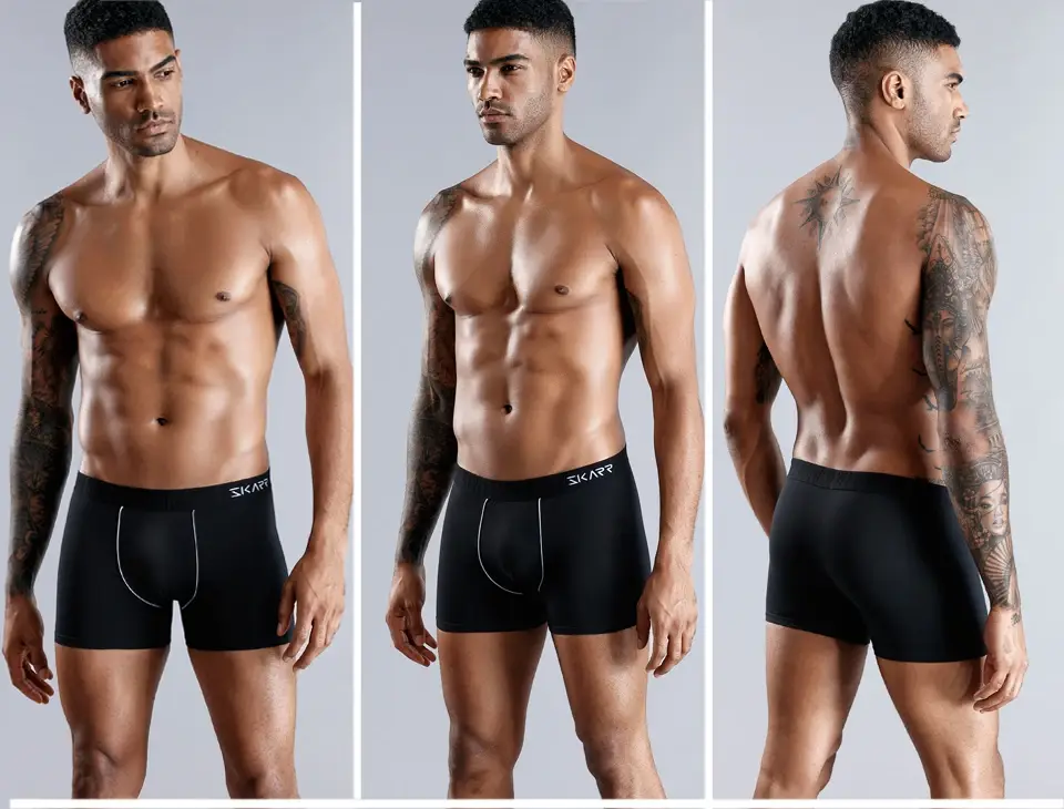 6pcs calcinha masculina de algodão roupa interior sexy para homens cuecas boxer carta eelástica boxers cuecas masculinas shorts — image 3