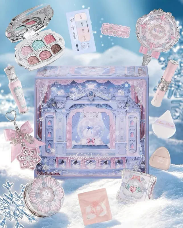 Flower Knows Snow Ballet Makeup Set Eyeshadow Blush Lip Glaze Full Kit Gift Box — image 2