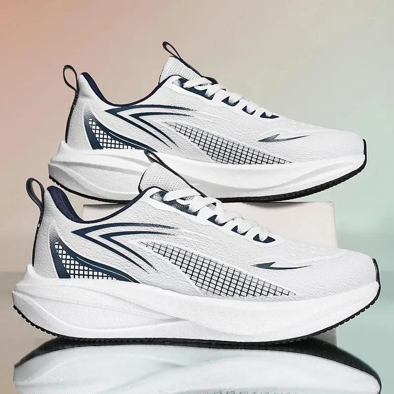 Men Sports Speciality Running Shoes Carbon Board Marathon Breathable Lightweight Women's Comfortable Athletic Nonskid Sneakers — image 3