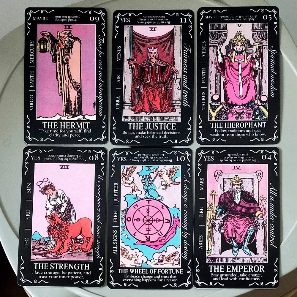 Beginners Tarot Deck in Tin Box with Guidebook 11*6.2cm 78 Tarot Cards with Astrology & Numerology Insights — image 4