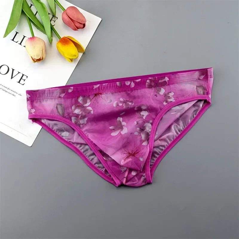 Plus Size Transparent Underwear See Through Sexy Briefs for Men with Pouch Nylon Hombre Slips Breathable Male Panties XL-4XL — image 16
