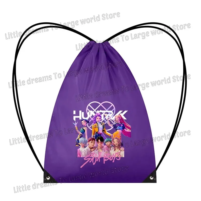 Anime Figure Drawstring Bag Portable Backpack Large Capacity Gym Sports Clothes Organizer Storage Pouch Bundle Pocket Women Gift
