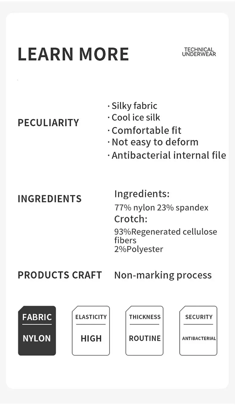 Miiow 3 pçs sem costura de seda gelo boxer roupa interior dos homens verão malha respirável calcinha antibacteriana homem cuecas boxers — image 3